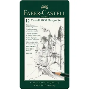 Set of graphite pencils "Faber-Castell" /119064/ 12 pcs. 5H-5V in a metal box (1/5)