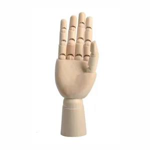 Dummy (man's right hand), wood, height 30.48 cm. (16602) D.K.ART & CRAFT