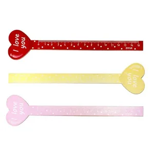 Ruler 15 cm "WB" /S-1330/ wooden figure "Heart" (36)