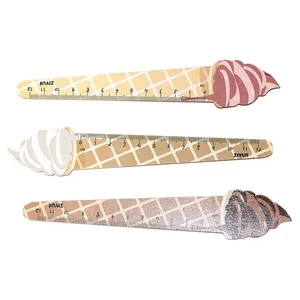 Ruler 12 cm "WB" /S-1348/ wooden figure "Ice cream" (36)