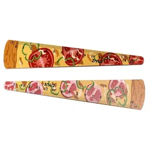 Ruler 12cm "WB" /S-1356/ wooden shaped "Pizza" (36)