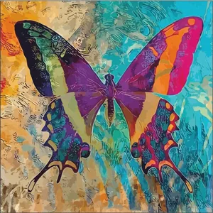 Картина на картоні з контуром "ROSA START" 30*30 „Butterfly 2“ БЕЗ ФАРБ /GPA284323/595/