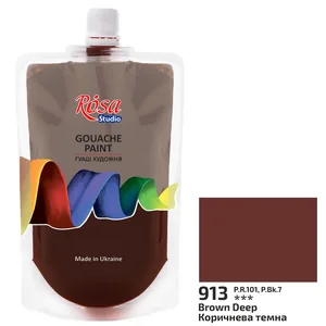 Gouache "ROSA Studio" 200 ml /913/ Dark brown (1/6)