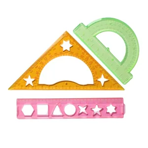 Set of rulers "Irbis" /092/ ruler 15 cm + triangle + protractor (1/100)