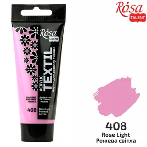 АКРИЛ для тканин "ROSA TALENT" /408/ Рожева світла, 60мл (1/4)