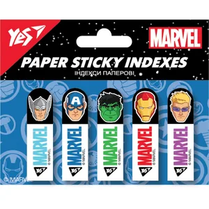 Індекс регістри "YES " /170311/ ПАПЕР. "Marvel.Avengers" 50x15мм (5диз.*20арк.) (1/24/288)