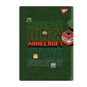 Corner folder A4 "Yes" /492107/ with flap "Minecraft" (1/12/144)