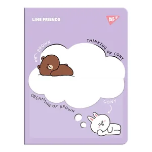 Папка "Yes" 20 файлів A4 /492102/ "Line Friends" з фронтальною кишенею (1/36/72)