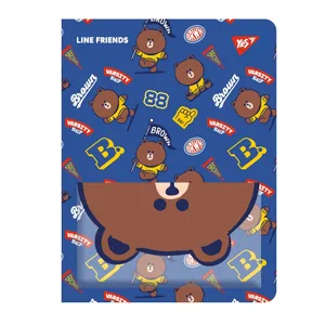Папка "Yes" 20 файлів A4 /492109/ "Line Friends. Brown" з фронтальною кишенею (1/36/72)