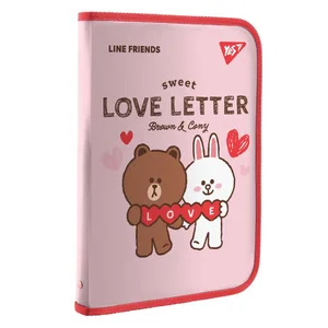 A4 zipper folder "Yes" /492108/ "Line Friends" with internal pocket (1/12/48)