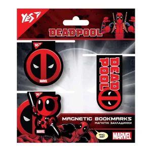 Закладка-магніт "YES" /707736/ Marvel.Deadpool, 3шт в уп. (1/10/500)