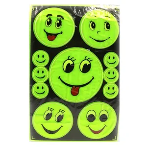 Reflective stickers "JO" /5486IMG/ "Smile" 15*21.5 cm 11 pcs (100)
