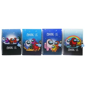 Spiral notebook with lock 13*18cm "JO" /36943/ "Among Us" mix4 (1)