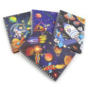 Spiral notebook with lock 11*15 cm "JO" /64946/ "Space" mix4 (1)