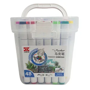 Sketch Marker double-sided "JO" /TK83030-48/ oval. scosh/circle. 48pcs/set layer. container with handle (1/12)