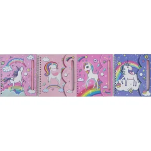 Блокнот на спіралі 13*18см "JO" /R36955/ "Unicorn Єдиноріг" з ручкою, мікс4 (1)