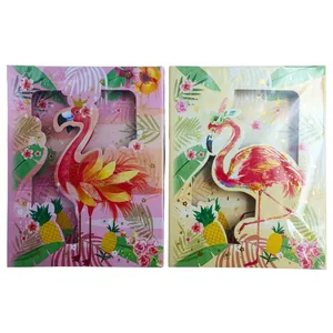 Notebook 20.6*16*3cm "JO" /CB36922/ "Flamingo" on a lock in a box, mix4 (1)