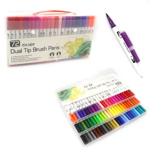 A set of double-sided liner brushes, 72 circles. "JO" /04350-72/ round white case (1/24)