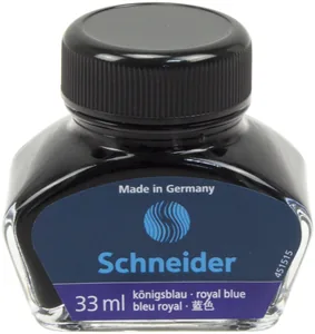 Чорнило "SCHNEIDER" /S6913/ синє, 33мл в скляній банці, для перових ручок (1/9)