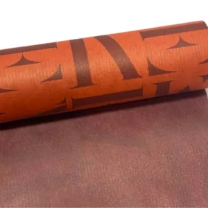 Kraft wrapping paper "Unison" /Pt 422.6/ "Letters" color red, 0.7*7m, 1 sheet.