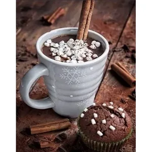 Diamond mosaic "Go to art" /189323/ "Coffee with pleasure" 30*40 cm on a stretcher