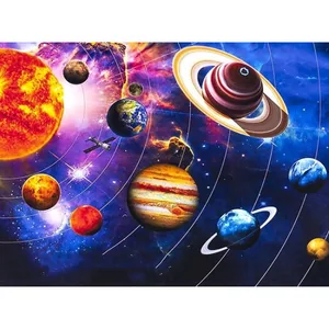 Diamond mosaic "Go to art" /177043/ "Space" 40*50 cm on a stretcher
