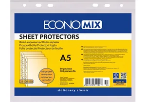 File ch.  A5 30μm. "Economix" /E31104-50/ texture "orange" 100 pcs/pack (1/30)