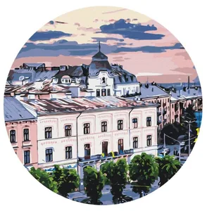 Painting by numbers "Brushme" /RC00069L/ "View of Chernivtsi" ø40cm