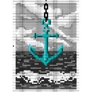 Set for creativity with rhinestones (sticker) "Go to art" /189361/ "Anchor" 19*14 cm (1/5)