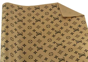 Double-sided wrapping kraft paper "Unison" /Pt 830.1/ "LOUIS VUITTON" on kraft, 0.7*7 m, 1 sheet.