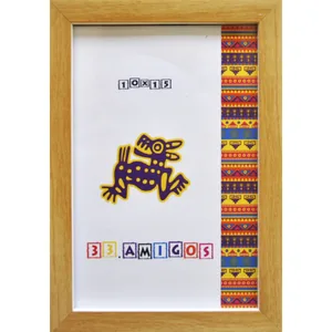 Photo frame 30*40 "33 Amigos" /3040-1611-5037/ light brown, baguette 1611 flat (1/23)