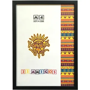 Photo frame 30*40 "33 Amigos" /3040-1611-1112/ black, baguette 1611 flat (1/23)