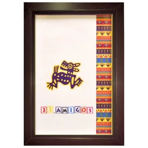 Photo frame 30*40 "33 Amigos" /3040-1511-054-2/ dark brown, baguette 1511 flat with a spout (1/23)