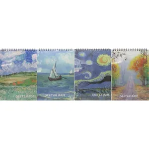 Sketchbook A3/40 sheets /1083/ "Van Gogh" spiral, 100g/m2, mix (1/40)