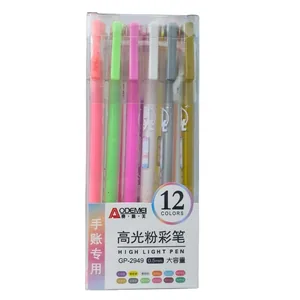 Set of gel pens "AODEMEI" /GP-2949/ 12 pcs., "Highlight" 1mm, mix (12/144/2304)