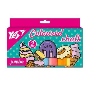 Colored chalk 9 pcs. JUMBO "YES" /400504/ "Sweet Cream" (1/6/48)