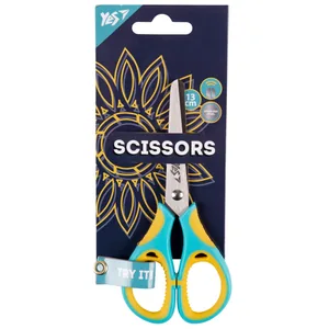 Scissors "Yes" 13cm /480432/ "Ukraine" with rubber inserts (1/12/360)