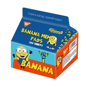 Папір для нотаток "Yes" /170335/ Tetra Pak "Minions", 7*7,5см, 200 арк. (1/6/48)
