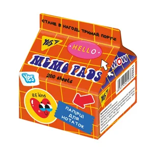Папір для нотаток "Yes" /170321/ Tetra Pak "Sticky mood" 7*7,5см, 200 арк. (1/6/48)