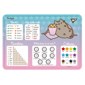 Table mat 29*42cm "YES" /492260/ "Pusheen. Popcorn" (English) (1/10/200)