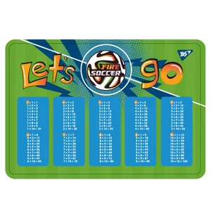 Table mat 29*42 cm "YES" /492250/ "Football", (multiplication table) (1/10/200)