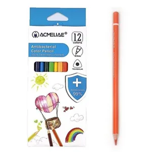 Олівці кольорові "Acmeliae" 12 кол. /43879-12/ антибактеріальні, трикут.корп., 3мм (1/12/144)