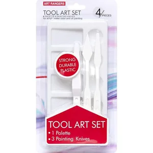 Art set "JO" /EPKP01B/ palette 1pc + plastic spatulas knives 3pcs (1/6/24)