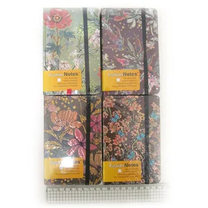 Notepad A6/96 sheet "JO" /6251-A6-W/ on rubber band "Flowers" == 80g, mix (1/72/144)