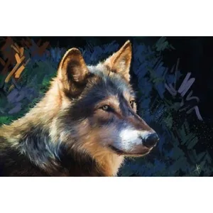 Алмазна мозаїка "JO" /GLD60676 - GB70253_O/ "Вовк" рулон, у PVC, 30*40см