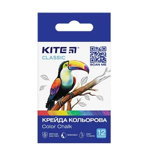 Крейда кольорова 12 шт. "Kite" /K-075/ Classic (67636) (1/12)