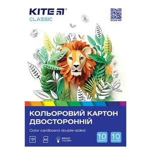 Color cardboard A5/10 "Kite" /K-289/ 10 col. double-sided, Classic (67709) (1/50)