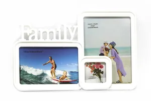 Collage photo frame 31*21cm "WB" /WZ08-FA/ for 3 photos, Family, white (1/72)