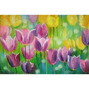 Diamond mosaic "Go to art" /177125/ "Tulips in the field" 30*40cm