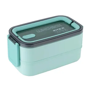 Lunch box "Kite" /K23-183-2/ 1400 ml, double with filling, green (1/36)
